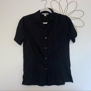 Port Authority collared button up palm tree shirt